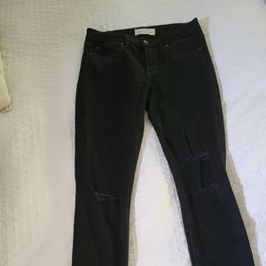 Gap True Skinny Distressed Black Jeans